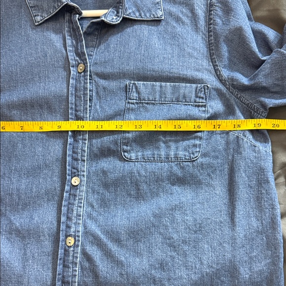 J.Jill Blue Denim Button-Up Shirt Small - Picture 5 of 6